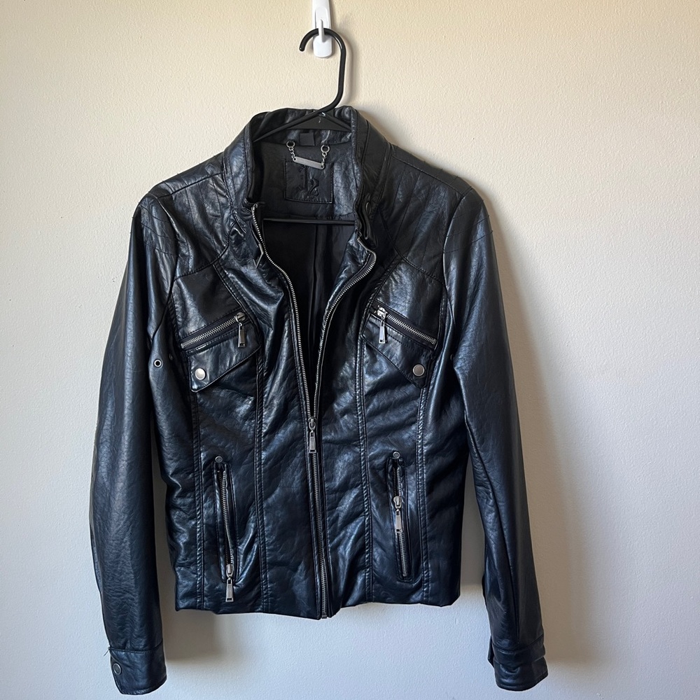J2 Faux Leather Jacket - black XL